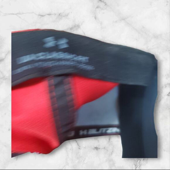 Under Armour Unisex Blitzing 3 Baseball Cap Hat Red XL XXL Fitted Curved Brim - Picture 11 of 11